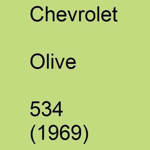 Chevrolet, Olive, 534 (1969).